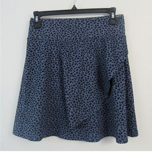 Eddie Bauer Kacey Skirt Mini Stretch Animal Print Blue 
Black Womens XS NWOT